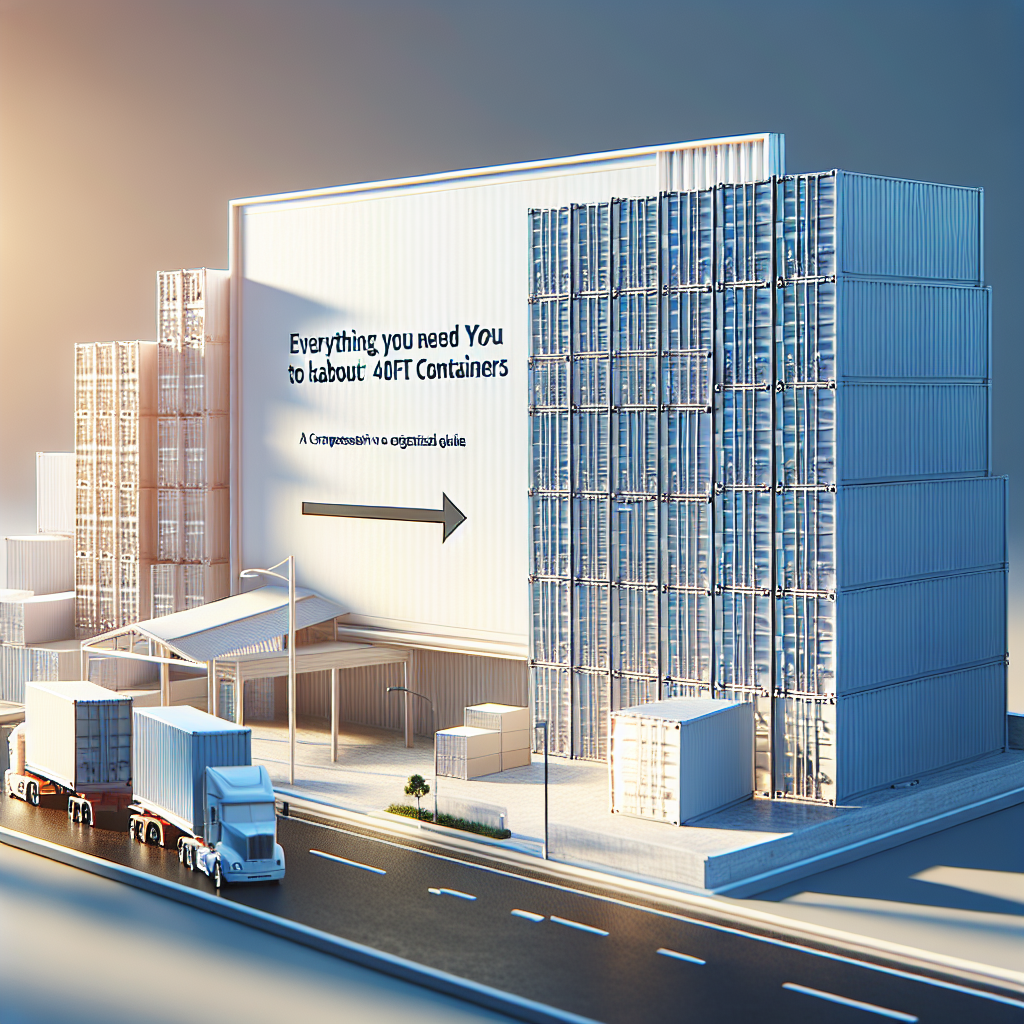 Tout savoir sur les conteneurs 40ft : Guide complet et optimisé