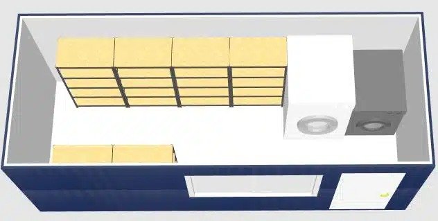 Container laverie blanchisserie