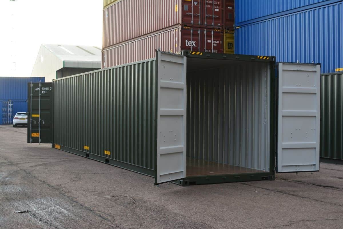 Container maritime 40 pieds high cube double porte