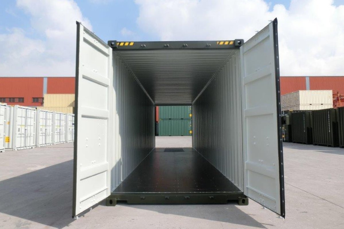 Container maritime 40 pieds high cube double porte