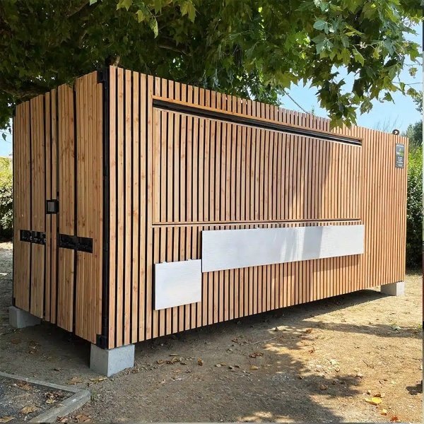 Mobiler Container-Snackstand