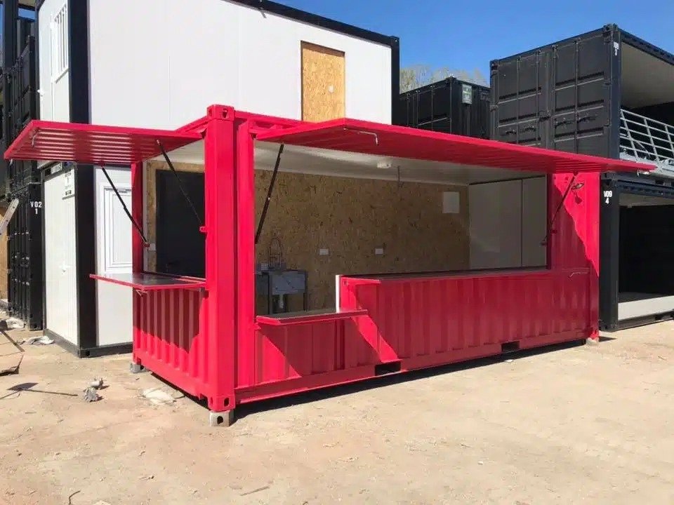 Mobiler Container-Snackstand