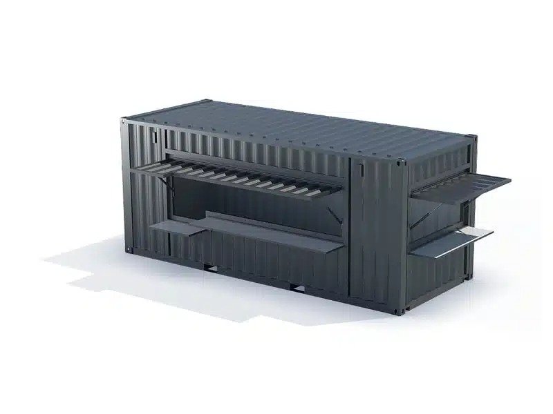 Mobiler Container-Snackstand