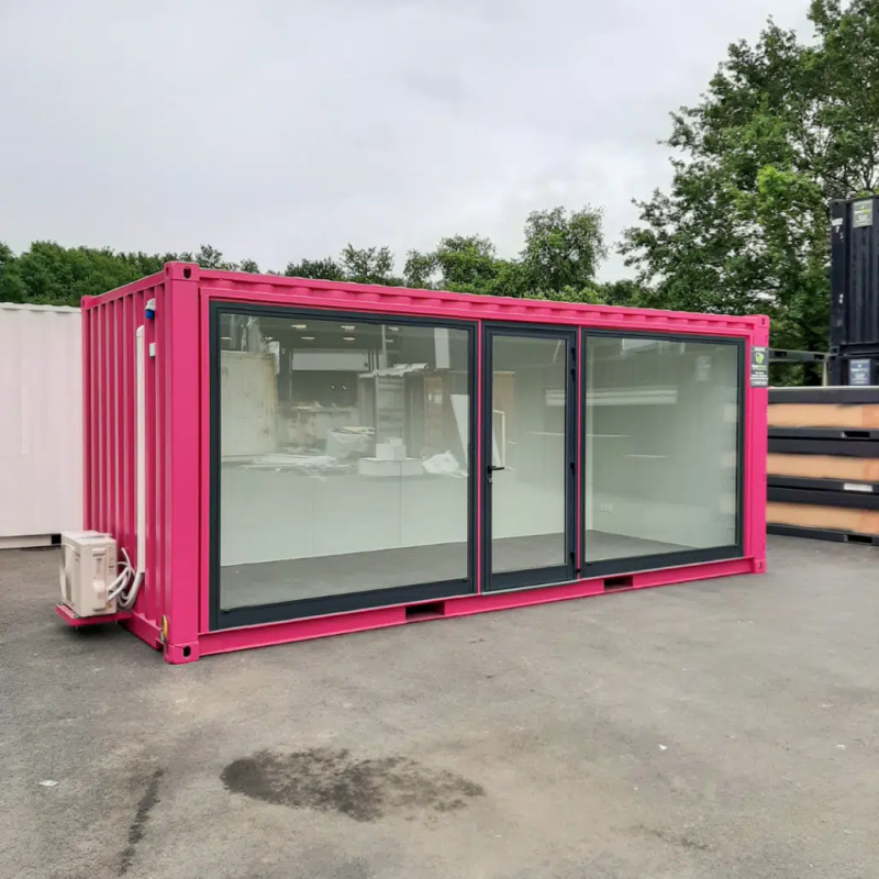 Verkaufscontainer mit Panoramafenster