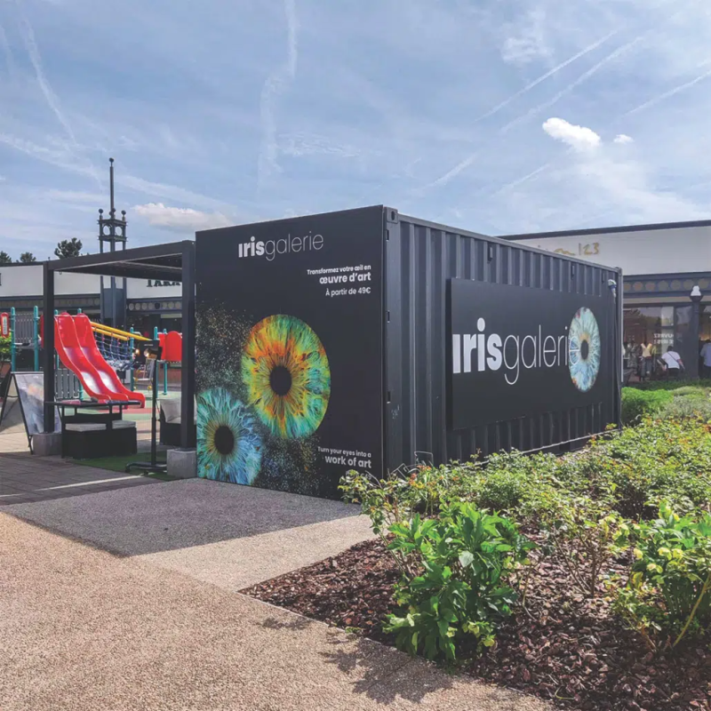 Verkaufscontainer mit Panoramafenster